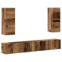 Conjunto de mueble de TV 4 piezas montado la pared madera vieja de , Muebles TV - Ref: Foro24-3329017, Precio: 188,99 €, Desc...