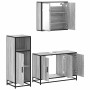 Set de muebles de baño 3 pzas madera contrachapada gris sonoma de , Muebles de baño - Ref: Foro24-3300953, Precio: 242,10 €, ...
