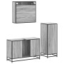 Set de muebles de baño 3 pzas madera contrachapada gris sonoma de , Muebles de baño - Ref: Foro24-3300953, Precio: 242,10 €, ...