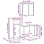 Set de muebles de baño 3 pzas madera contrachapada gris sonoma de , Muebles de baño - Ref: Foro24-3300953, Precio: 242,10 €, ...
