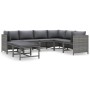 Set de muebles de jardín 8 pzas y cojines ratán sintético gris de vidaXL, Conjuntos de jardín - Ref: Foro24-3059771, Precio: ...