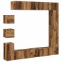 Conjunto de mueble de TV 9 piezas montado la pared madera vieja de , Muebles TV - Ref: Foro24-3329221, Precio: 361,26 €, Desc...