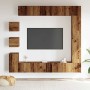 Conjunto de mueble de TV 9 piezas montado la pared madera vieja de , Muebles TV - Ref: Foro24-3329221, Precio: 361,26 €, Desc...