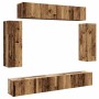 Conjunto de mueble de TV 6 piezas montado la pared madera vieja de , Muebles TV - Ref: Foro24-3329001, Precio: 276,65 €, Desc...