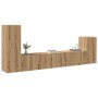 Mueble para TV de pared madera contrachapada artesanal 4 piezas de , Muebles TV - Ref: Foro24-3329216, Precio: 152,16 €, Desc...