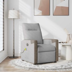 Sillón de masaje reclinable de tela gris nube de , Sillones - Ref: Foro24-4104843, Precio: 206,64 €, Descuento: %