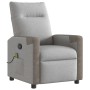 Sillón de masaje reclinable de tela gris nube de , Sillones - Ref: Foro24-4104843, Precio: 206,64 €, Descuento: %