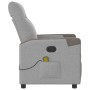 Sillón de masaje reclinable de tela gris nube de , Sillones - Ref: Foro24-4104843, Precio: 206,64 €, Descuento: %