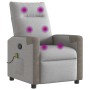 Sillón de masaje reclinable de tela gris nube de , Sillones - Ref: Foro24-4104843, Precio: 206,64 €, Descuento: %