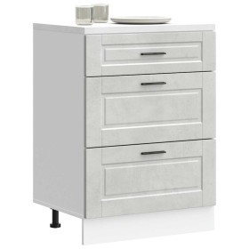 Mueble bajo de cocina porto gris cemento madera reconstituida de , Armarios de cocina - Ref: Foro24-854263, Precio: 107,11 €,...