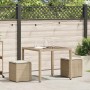 Taburetes de jardín con cojines 2 uds beige 40x40x43 cm de , Otomanas de exterior - Ref: Foro24-4104043, Precio: 127,50 €, De...