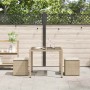 Taburetes de jardín con cojines 2 uds beige 40x40x43 cm de , Otomanas de exterior - Ref: Foro24-4104043, Precio: 127,50 €, De...
