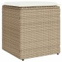 Taburetes de jardín con cojines 2 uds beige 40x40x43 cm de , Otomanas de exterior - Ref: Foro24-4104043, Precio: 127,50 €, De...