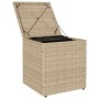Taburetes de jardín con cojines 2 uds beige 40x40x43 cm de , Otomanas de exterior - Ref: Foro24-4104043, Precio: 127,50 €, De...