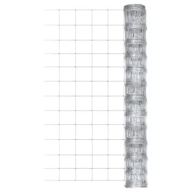 Silver galvanized steel garden fence 50x1.25 m by vidaXL, fence panels - Ref: Foro24-149487, Price: 76,91 €, Discount: %
