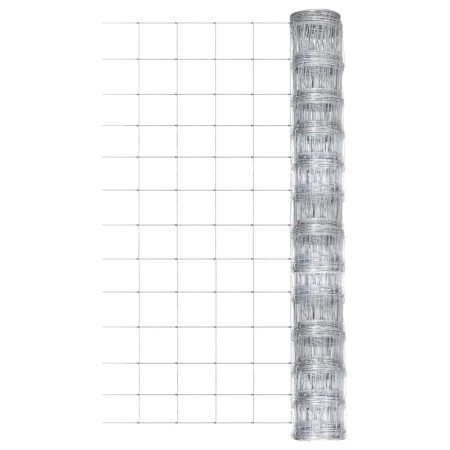 Valla de jardín de acero galvanizado plateado 50x1,25 m de vidaXL, Paneles de vallas - Ref: Foro24-149487, Precio: 57,77 €, D...