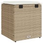 Taburetes de jardín con cojines 2 uds beige 40x40x43 cm de , Otomanas de exterior - Ref: Foro24-4104043, Precio: 127,50 €, De...