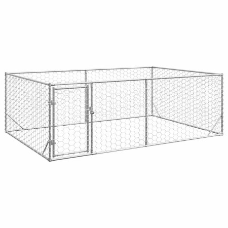 Perrera de exterior puerta acero galvanizado plateado 3x2x1 m de , Casetas para perros - Ref: Foro24-4105413, Precio: 111,78 ...