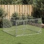 Perrera de exterior puerta acero galvanizado plateado 2x2x1 m de , Casetas para perros - Ref: Foro24-4105411, Precio: 90,02 €...