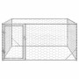 Perrera de exterior puerta acero galvanizado plateado 2x2x1 m de , Casetas para perros - Ref: Foro24-4105411, Precio: 90,02 €...
