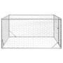 Perrera de exterior puerta acero galvanizado plateado 2x2x1 m de , Casetas para perros - Ref: Foro24-4105411, Precio: 90,02 €...