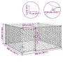 Perrera de exterior puerta acero galvanizado plateado 2x2x1 m de , Casetas para perros - Ref: Foro24-4105411, Precio: 90,02 €...