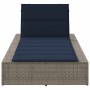 Tumbona con cojín flotante ratán sintético gris de , Tumbonas - Ref: Foro24-4104209, Precio: 222,11 €, Descuento: %