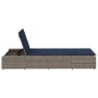 Tumbona con cojín flotante ratán sintético gris de , Tumbonas - Ref: Foro24-4104209, Precio: 222,11 €, Descuento: %