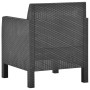 Silla de jardín con cojín PP ratán antracita de vidaXL, Sillas de jardín - Ref: Foro24-315639, Precio: 92,84 €, Descuento: %