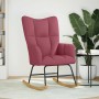 Silla mecedora de tela rojo vino tinto de , Mecedoras - Ref: Foro24-4016792, Precio: 116,81 €, Descuento: %