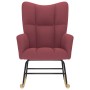Silla mecedora de tela rojo vino tinto de , Mecedoras - Ref: Foro24-4016792, Precio: 116,81 €, Descuento: %