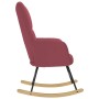Silla mecedora de tela rojo vino tinto de , Mecedoras - Ref: Foro24-4016792, Precio: 116,81 €, Descuento: %