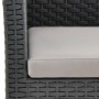 Silla de jardín con cojín PP ratán antracita de vidaXL, Sillas de jardín - Ref: Foro24-315639, Precio: 92,84 €, Descuento: %