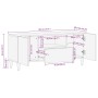 Mueble de TV madera maciza de mango gris claro 105x33,5x46 cm de , Almacenamiento para CD y DVD - Ref: Foro24-4017806, Precio...