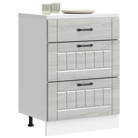 Mueble bajo de cocina Lucca madera contrachapada gris sonoma de , Armarios de cocina - Ref: Foro24-854275, Precio: 111,38 €, ...