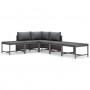 Set de muebles de jardín 6 pzas y cojines ratán sintético gris de vidaXL, Conjuntos de jardín - Ref: Foro24-3059755, Precio: ...
