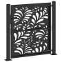 Puerta de jardín diseño ondulado de acero negro 105x106 cm de , Puertas de jardín - Ref: Foro24-4100969, Precio: 211,01 €, De...