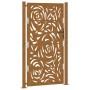 Puerta de jardín diseño llama acero desgastado 105x180 cm de , Puertas de jardín - Ref: Foro24-4100997, Precio: 232,67 €, Des...