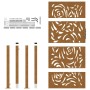 Puerta de jardín diseño llama acero desgastado 105x180 cm de , Puertas de jardín - Ref: Foro24-4100997, Precio: 232,67 €, Des...