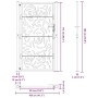 Puerta de jardín diseño llama acero desgastado 105x180 cm de , Puertas de jardín - Ref: Foro24-4100997, Precio: 232,67 €, Des...