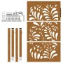 Puerta de jardín de acero desgastado diseño ondulado 105x155 cm de , Puertas de jardín - Ref: Foro24-4100976, Precio: 217,97 ...