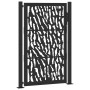 Puerta de jardín negra con diseño de carril de acero 105x155 cm de , Puertas de jardín - Ref: Foro24-4100981, Precio: 194,69 ...