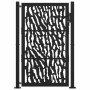 Puerta de jardín negra con diseño de carril de acero 105x155 cm de , Puertas de jardín - Ref: Foro24-4100981, Precio: 194,69 ...
