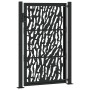 Puerta de jardín negra con diseño de carril de acero 105x155 cm de , Puertas de jardín - Ref: Foro24-4100981, Precio: 194,69 ...