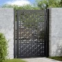 Puerta de jardín diseño en cruz de acero negra 105x130 cm de , Puertas de jardín - Ref: Foro24-4101000, Precio: 212,65 €, Des...