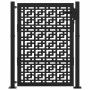 Puerta de jardín diseño en cruz de acero negra 105x130 cm de , Puertas de jardín - Ref: Foro24-4101000, Precio: 212,65 €, Des...