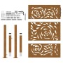 Puerta de jardín diseño llama acero desgastado 105x130 cm de , Puertas de jardín - Ref: Foro24-4100995, Precio: 208,46 €, Des...