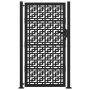 Puerta de jardín diseño en cruz de acero negra 105x180 cm de , Puertas de jardín - Ref: Foro24-4101002, Precio: 264,22 €, Des...