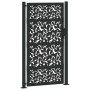 Puerta de jardín de diseño de hojas de acero negra 105x180 cm de , Puertas de jardín - Ref: Foro24-4100962, Precio: 254,66 €,...