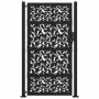 Puerta de jardín de diseño de hojas de acero negra 105x180 cm de , Puertas de jardín - Ref: Foro24-4100962, Precio: 254,66 €,...